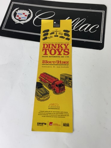 Convite Exposição Dinky Toys e placa Cadillac