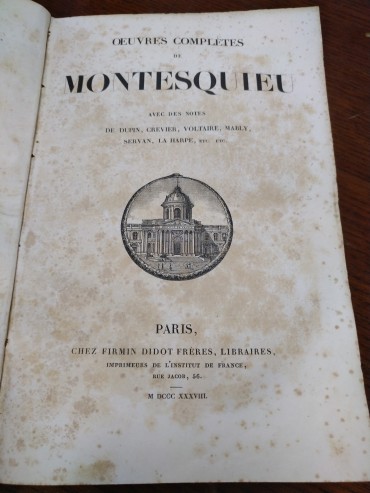 OUVRES COMPLETES DE MONTESQUIEU