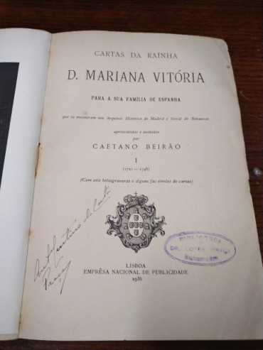 CARTAS DA RAINHA D. MARIANA VITORIA PARA A SUA FAMILIA DE ESPANHA