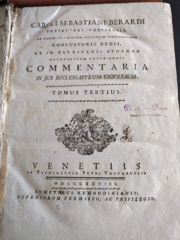 COMMENTARIA IN JUS ECCLESIASTICUM UNIVERSUM - 2 VOLUMES