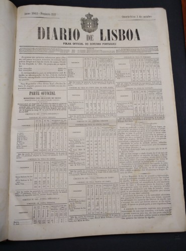 DIÁRIO DE LISBOA - OUTUBRO/DEZEMBRO 1862
