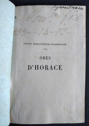 ODES D'HORACE