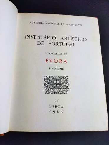 INVENTÁRIO ARTISTICO DE PORTUGAL CONCELHO DE ÉVORA