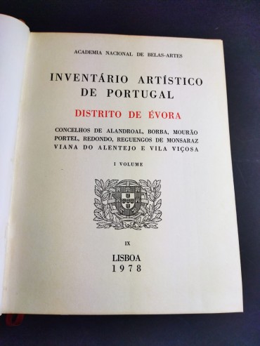 INVENTÁRIO ARTISTICO DE PORTUGAL DISTRITO DE ÉVORA