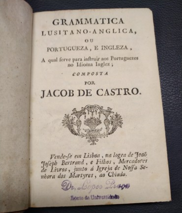 GRAMMATICA LUSITANO-ANGLICA OU PORTUGUEZA E INGLEZA