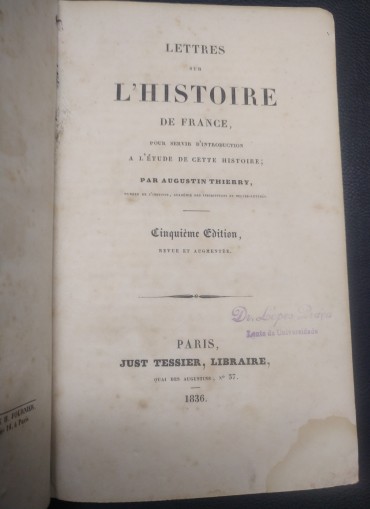 LETTRES SUR L'HISTOIRE DE FRANCE