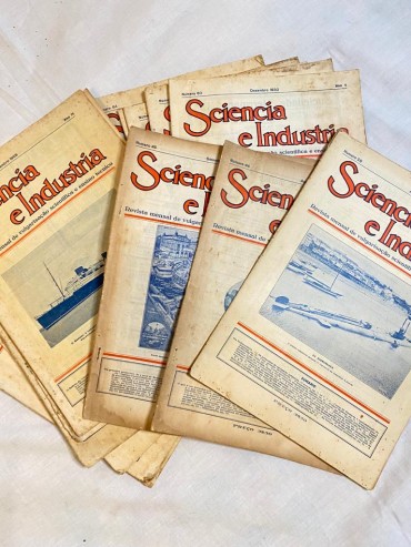 Lote de 21 revistas mensais Sciencia e Industria ano 1928/31