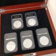 «The complete set of American Eagle Silver Dollars»