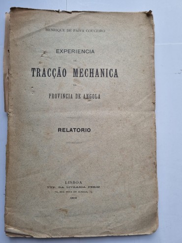 EXPERIENCIA DE TRACÇÃO MECHANICA NA PROVINCIA DE ANGOLA 