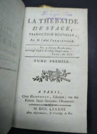 LA THÉBAIDE DE STACE - 3 TOMOS