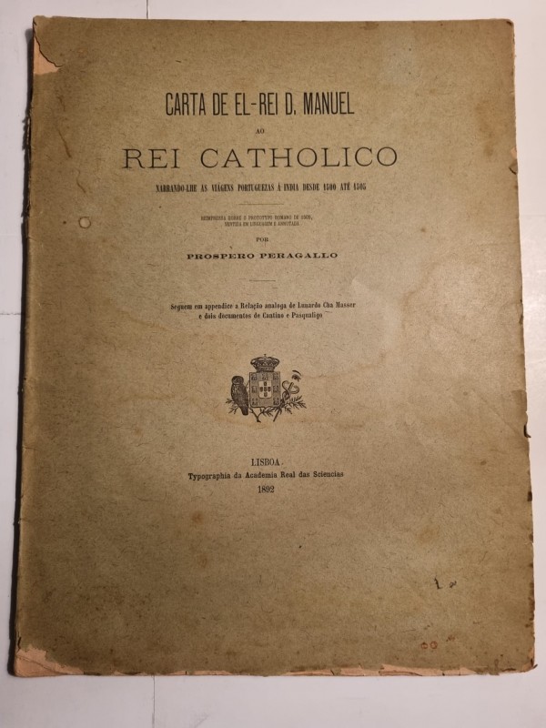 CARTA DE ELREI D. MANUEL AO REI CATHOLICO Bidding CARTA DE ELREI D. MANUEL AO REI CATHOLICO Bidding