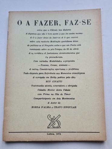 O A FAZER, FAZ-SE