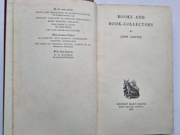 BOOKS AND BOOK – COLLECTORS (Bibliofilia)