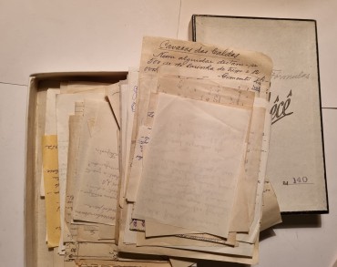 CAIXA DE MANUSCRITOS DE RECEITAS E FÓRMULAS