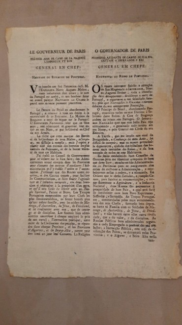 Edital de Junot  aos Habitantes do Reino Portugal