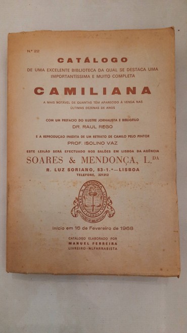 Catálogo de uma importantíssima e completa Camiliana