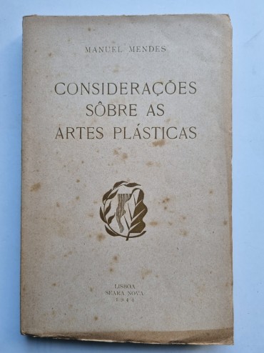 CONSIDERAÇÕES SÔBRE AS ARTES PLÁSTICAS 