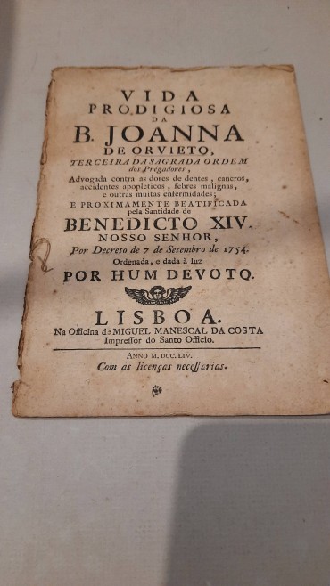 Edital «Vida Prodigiosa da B. Joanna de Orvieto»