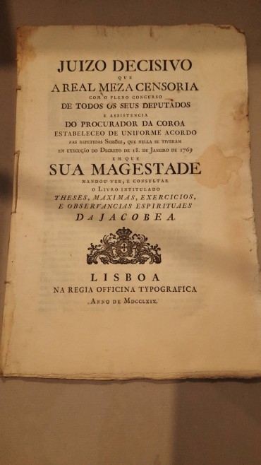 Manuscrito sobre Papel (Imcompleto) «Juizo Decisivo»