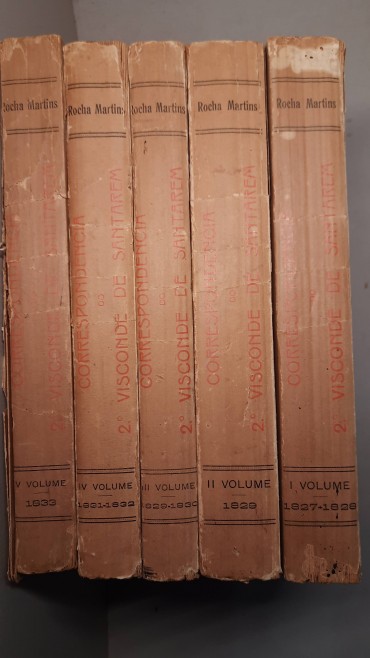 Cinco Volumes «Correspondência do 2º Visconde de Santarém»