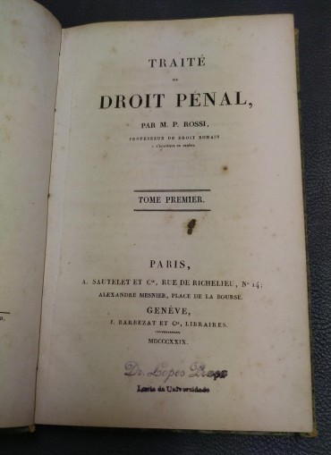 TRAITÉ DE DROIT PÉNAL