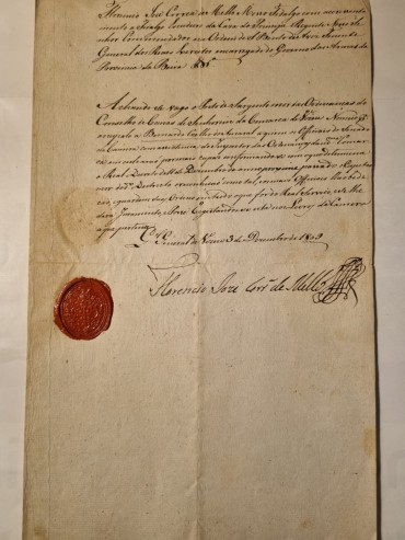 MANUSCRITO MILITAR 1809