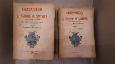 Três (3) Volumes “Correspondência do 2º Visconde de Santarém”