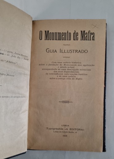 O MONUMENTO DE MAFRA GUIA ILLUSTRADO 