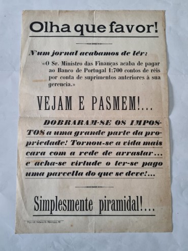 CARTAZ DA 1ª REPUBLICA 