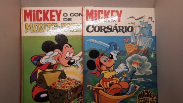 Seis Livros de Banda Desenhada do Tintim e Mickey