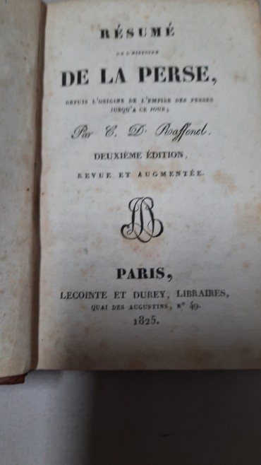 Dois Livros da “Colletion de Resumés Historiques”