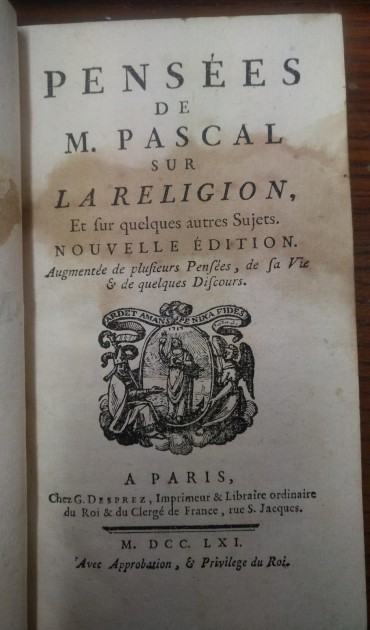 PENSÉES DE M. PASCAL SUR LA RELIGION