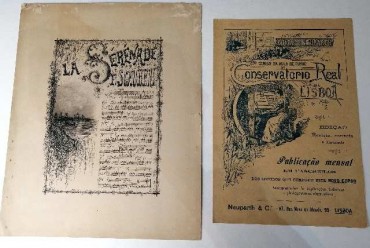 Pauta de Música e Folheto do Conservatório - JÚLIO TEIXEIRA BASTOS (1860-1919)