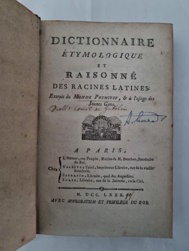 DICTIONNAIRE ÉTYMOLOGIQUE ET RAISONNÉ DES RACINES LATINES 