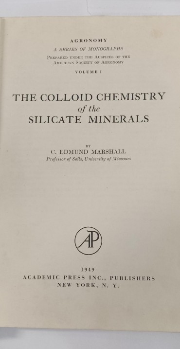 The Colloid Chemistral of the Silicata Minerals