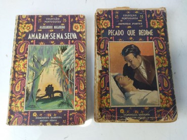 Dois livros da Colecção Portuguesa - «Pecado que Redime» e «Amaram-se na Selva» 