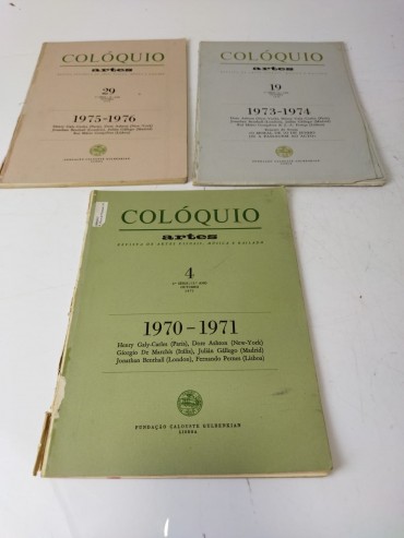 Três revistas Colóquio Artes 1970/71, 1973/74 e 1975/76