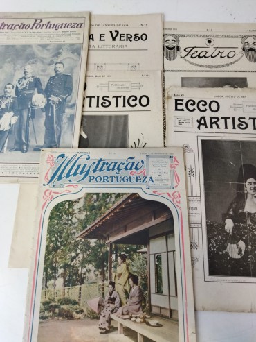 Eco Artístico 1915 e 1917 e ilustração portuguesa 1907 e 1909
