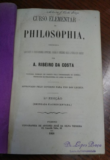 CURSO ELEMENTAR DE PHILOSOPHIA