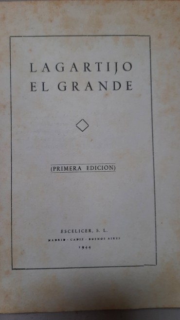 Lagartijo El Grande	- 1ª Edição