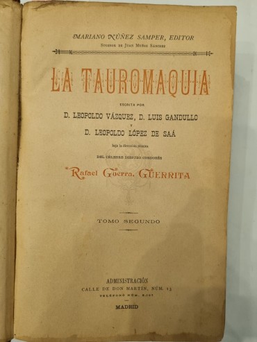 LA TAUROMAQUIA 1896