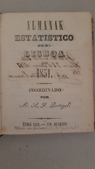 Almanak Estatistico de Lisboa em 1851