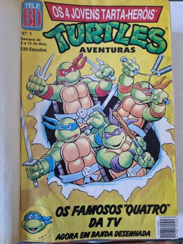 BD OS 4 JOVENS TARTA-HERÓIS TURTLES AVENTURAS 