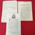 Três documentos antigos sendo dois  de 1763 e 1766