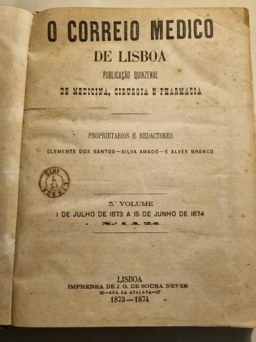 O CORREIO MÉDICO DE LISBOA 1873-1874