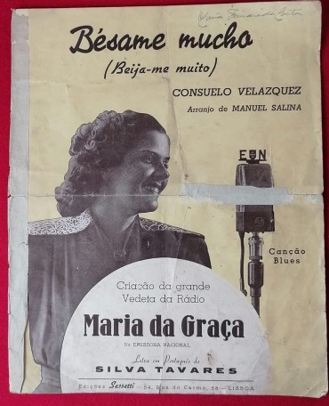 Pauta de música «Bésame Mucho» - Maria da Graça 