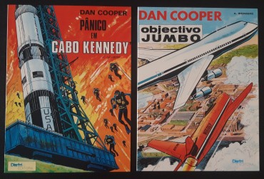 Dois álbuns BD “Dan Cooper” (desenhos de Weinberg)