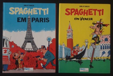 Dois álbuns BD “Spaghetti” (desenhos de Dino Attanasio)