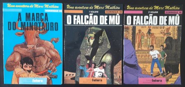 Três álbuns BD “Marc Mathieu” (desenhos de Dominique He)