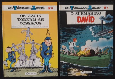 Dois álbuns BD “Os Túnicas Azuis” (desenhos de Willy Lambil)